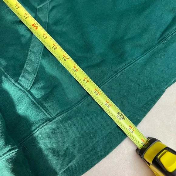 Champion Spellout Hoodie Medium Green Cotton Blend - Picture 5 of 7